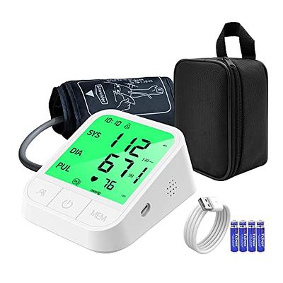  Blood Pressure Monitors for Home Use Upper Arm, Automatic  Digital BP Machine, High Blood Pressure Monitor with Large Cuff 8.66-15.75  Inch, Large Screen with 4 Color Backlit Display, 2 X 99