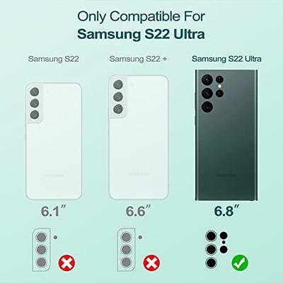 SURITCH Compatible with Galaxy S22 Ultra Clear Case 5G,[Built in Screen  Protector]Full Body Protection Hard Shell+Soft TPU Bumper Shockproof Rugged