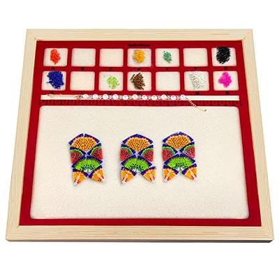 Wednesday Bamboo Beading Board for Jewelry Making - Bracelet and Necklace Design with Bead Mats - DIY Bamboo Bead Board for Creative Designs-Large