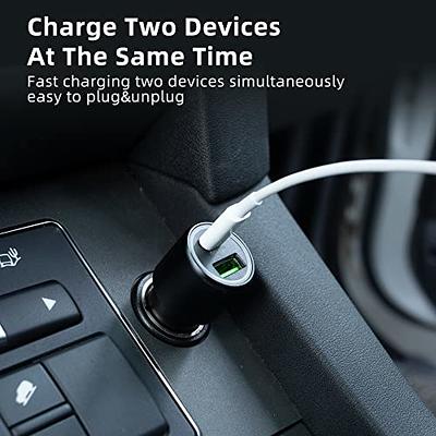 USB C Car Charger, 66W Cigarette Lighter Plug Adapter with 2x USB C  Cable,PD&QC3.0 Car Lighter USB Car Charger Adapter Type C Car Phone Charger  for iPhone 14 13,Samsung Galaxy S23 S22