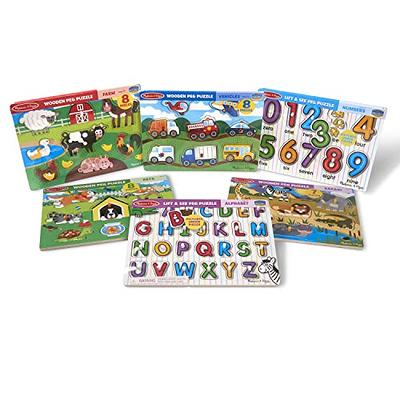 Melissa And Doug Farm Animals Wooden Peg Sound Puzzle 8pc : Target