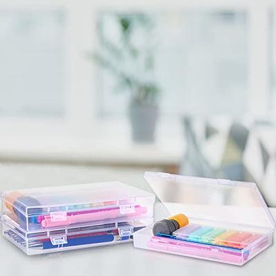 Kigley 36 Pcs Pencil Box Clear Plastic Pencil Case Plastic