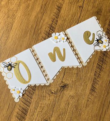 Bee Highchair Banner Honey Bee 1st Birthday Decorations First Bee
