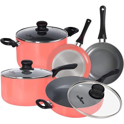 Nutrichef 15-Piece Nonstick Colorful Cookware Set