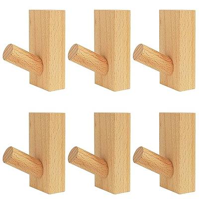 DINGEE Wall Hooks for Hanging Heavy Duty 6 Pack Wood Coat Hooks Wall  Mounted, Adhesive Wall Hooks for Hat, Towel, Purse, Cloth, Plants,  Bag,Natural Wooden Utility Hooks for Hanging - Yahoo Shopping