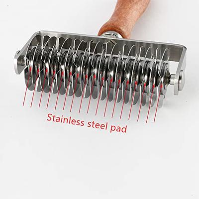 Stainless Steel Lattice Dough Cutter, Dough Lattice Roller Cutter with Wood  Handle, Cookie Pie Pizza Bread Pastry Crust Roller Cutter, Household