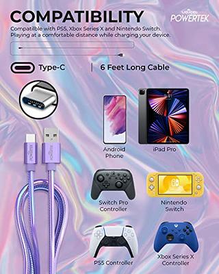 Liquipel Powertek iPhone Charger Cable [MFI Certified], Fast Charging 6ft  Lightning to USB Cord Adapter, Compatible for iPad, Metallic Shine Light  Pink 