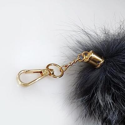 Faux Fur Bunny Fluffy Big Rabbit Keyring Bag Decor Pendant Keychain Furry  Gift