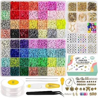 Anyo 14600pcs Clay Beads for Bracelets Making Kit, 56 Colors