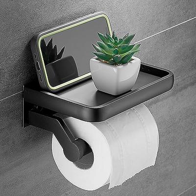Self-Adhesive Toilet Paper Holder - Black