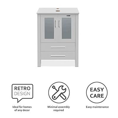 kleankin Pedestal Sink Storage Cabinet, Under Sink Cabinet with Double  Doors, Bathroom Vanity Cabinet with Shelves, White - Yahoo Shopping