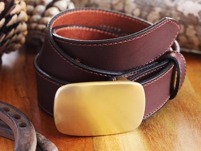 2.25 Genuine Leather Duty Belt - Brass Buckle