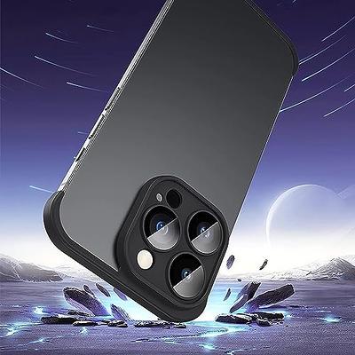 for iPhone 15 Pro Max Case with Camera Lens Protector Frameless Corner Edge  Pad, Soft Slim TPU Silicone Shockproof Protection Drop-Proof Frameless No