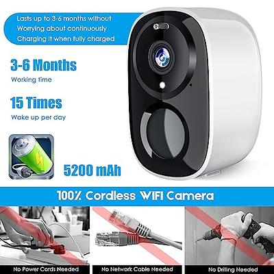 abetap Wireless Security Camera - Outdoor WiFi Security Cameras w/Color  Night Vision, AI/PIR Detection, 2-Way Talk, Cloud/SD, Weatherproof, Battery