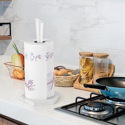 VEHHE Paper Towel Holder Countertop, Standing Paper Towel Roll Holder for  Kitche