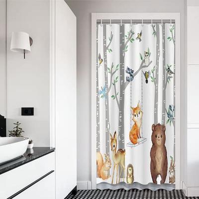 NYMB Painting Animal Lover Fox in The Forest Shower Curtain 69X70