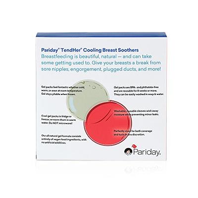  TendHer Reusable Soothing Breastfeeding Gel Pads with Absorbent  Covers, Hot or Cold Packs for Nursing Pain Relief from Sore Nipples,  Engorgement and Clogged Ducts, Pack of 2 Gel Packs and Sleeves 