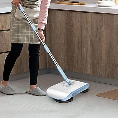 Hand Push Sweeper, 3 in 1 Household Sweeper Vacuum Cleaner, Crumb Sweeping  Mop, Easy to Use Microfiber Mop Home Cleaning Tool for Home Use (Blue) :  : Home