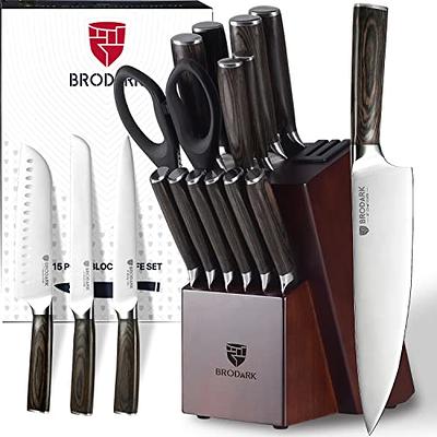 Knife Set, 6-Piece Khaki Professional Kitchen Knife Set for Chef