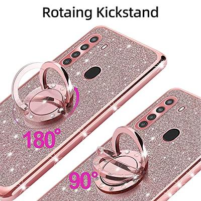 for XiaoMi RedMi Note 11 Pro 5G Case for Women Glitter Crystal Soft Stylish  Clear TPU Luxury Bling Cute Protective Cover with Kickstand Strap for