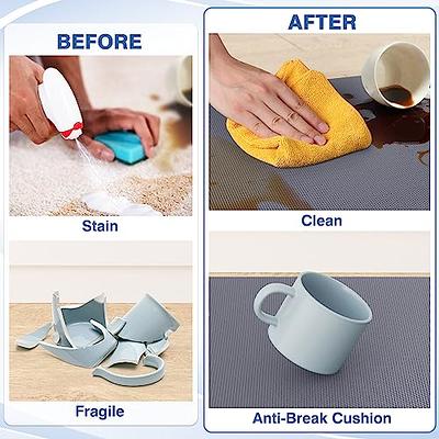 MAYHMYO Blue Kitchen Rugs Set 2 PCS Anti Fatigue Non Skid Mats