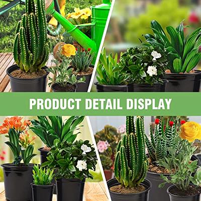 VIVOSUN 50pcs 6 Inch Planter Nursery Pots, Plastic Pots for Flower Seedling