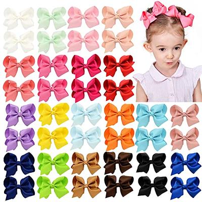 1 Pcs High Quality Solid Grosgrain Ribbons Hair Bow with Clips for Girls  Children Alligator Hair