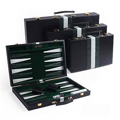 Crazy Games Backgammon Set Classic Small Leather