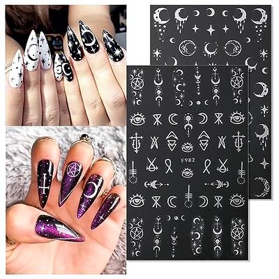 Number Nail Art Stickers, Luxury 3D Laser Nail Decals Self Adhesive Nail  Art Stickers for Women Girl Nail Decorations 6 Sheets
