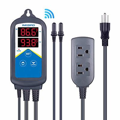 Inkbird ITC-306A WiFi Temperature Controller, Wi-Fi Aquarium Thermostat  Heater Controller 120V~1200W Temperature Control with Two Probes only for  Heater Aquarium Breeding Reptiles Hatching. - Yahoo Shopping