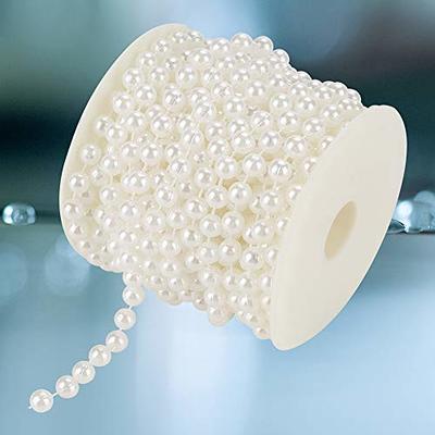 Jerler Pearl Trim Garland Artificial Pearl Bead Chain Trim Strands Roll,  Ideal for DIY Crafts, Christmas, Wedding, Bouquet and Party Decoration