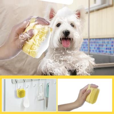 Comotech 3PCS Dog Bath Brush, Dog Shampoo brush, Dog Scrubber for Bath