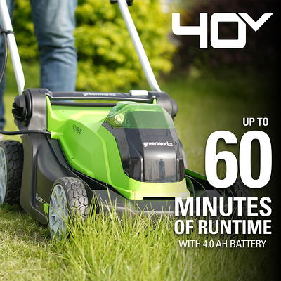 Greenworks 40V 19 Brushless Lawn Mower, 4.0Ah Battery