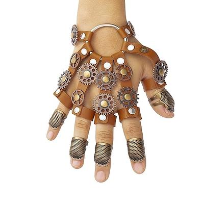 Xiao Cheng Ming Zhu Steampunk Gloves Medieval Renaissance Faire Gear Cuff  Bracelet Ring Set For Women Men Halloween Cosplay Accessories - Yahoo  Shopping