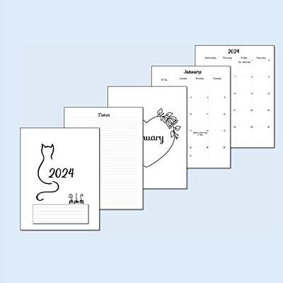  2023 2024 Monthly Planner Refills for Happy Planner, 15 Months  from October 2023 to December 2024-9 Discs Punched, Classic Size, 7 x  9-1/4 : Office Products