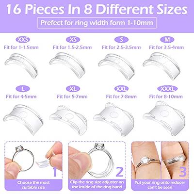 Ring Size Adjust for Loose Rings Invisible Transparent Ring Adjusting  Rubber Sticker Ring Size Reducer Jewelry