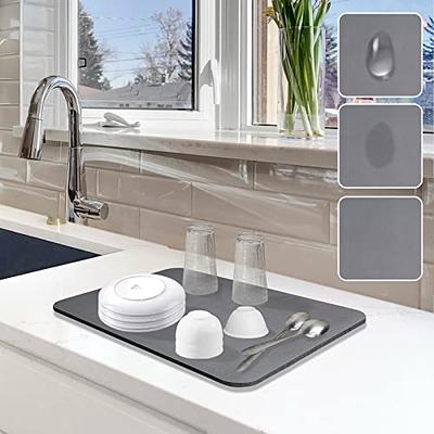 White or Grey Sink Drying Mat