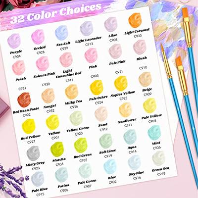 Caliart Acrylic Paint Set With 12 Brushes, 24 Colors (59ml, 2oz) Art Craft  Paints Gifts for Artists Kids Beginners & Painters, Halloween Pumpkin