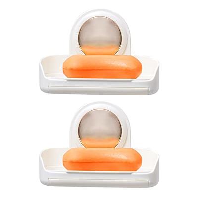 Soap Dish Holder Shower 2 Pack Bar Soap Holder with Drain Wall