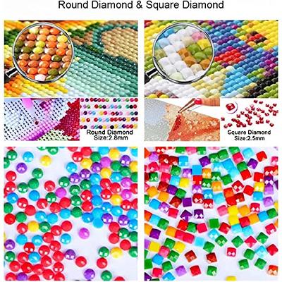 TINY FUN Diamond Painting Kits for Adults&Kids DIY 5D Diamond Art Paint  with Round Diamonds Full Drill Cow Gem Art Painting Kit for Home Wall Decor
