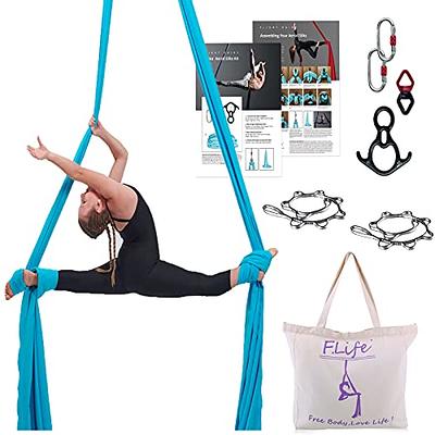 F.Life Aerial Silks Standard Kit Pilates Yoga Flying Swing Aerial Yoga  Hammock Silk Fabric for Yoga (10 yards of fabric)(Blue) - Yahoo Shopping