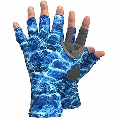 QualyQualy Fishing Gloves, UPF 50+ Sun Protection Gloves for Men and Women  UV Protection Gloves Fingerless Kayaking Gloves for Fishing Hiking Padding  Rowing Canoeing (Blue, X-Large) - Yahoo Shopping