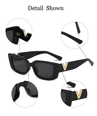 QYVEWY 3 Pairs Oversized Square Sunglasses for Women Men Trendy Thick B Frame Big Sun Glasses UV400 Protection
