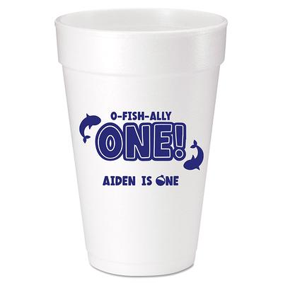 O-Fish-Ally One Custom Order Personalized Foam Cups For Birthday in 16Oz,  20Oz & 24Oz Sizes - Yahoo Shopping