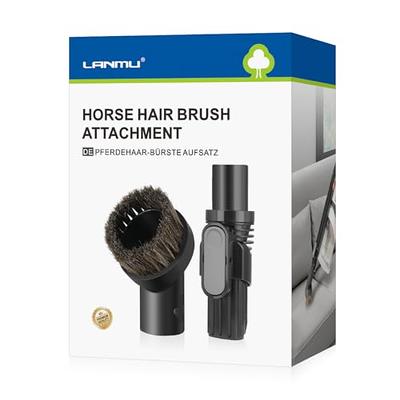 Premium Horse Hair Brush Attachment - Soft Bristles & 1-1/4 To 1