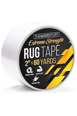 The Good Stuff Professional Strength Double Sided Rug Tape [2 x 60 Yards]  Stop Rugs Slipping