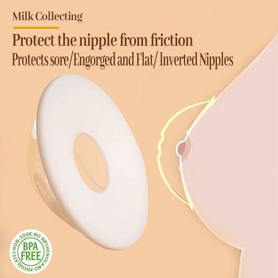 Reusable Breast Shell ,Milk Catcher for Breastfeeding Relief, 2 Pack  Nursing Cups,Soft And Flexible Silicone Material 