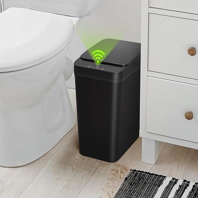 Anborry Bathroom Automatic Trash Can 2 Pack 2.2 Gallon Touchless Motion  Sensor Small Slim Garbage Can with Lid Smart Electric Narrow Waterproof  Garbage Bin for Bedroom Office Kitchen (Black) - Yahoo Shopping