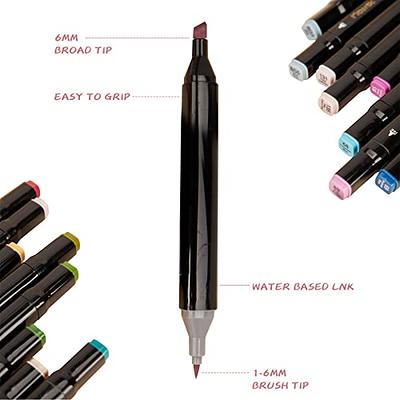 Wholesale 80 Water Based Dual Tip Coloring Brush Pencil Marker For