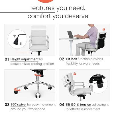 NEO CHAIR Ergonomic Office Chair Desk Chair Mid Back Executive PU